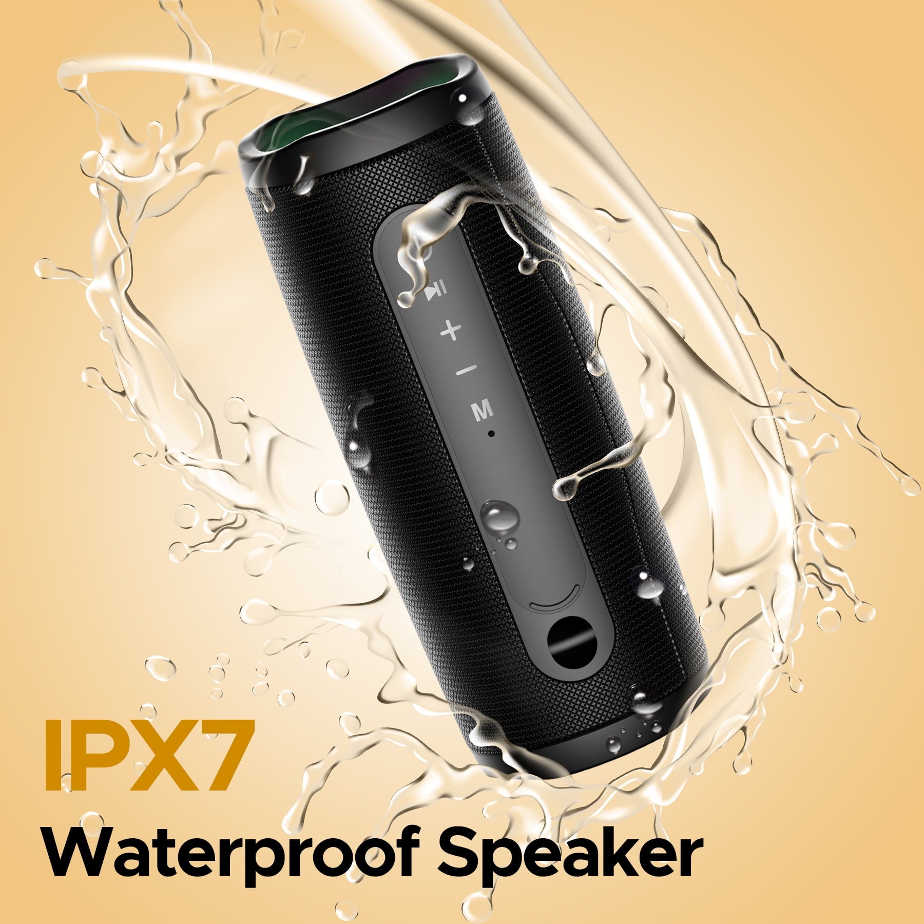 VEAT00L Bluetooth speaker, Wireless Portable Bluetooth Speaker with IPX7 Waterproof, Up to 30H Playtime,30W Powerful Bass,BT5.4,LED Lights,TWS Pairing for Home/Party/Outdoor/Beach,Birthday Gift